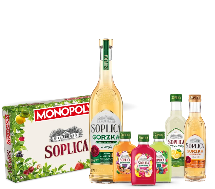 Nagroda III stopnia: gra planszowa Monopoly Soplica i zestaw produktów Soplica